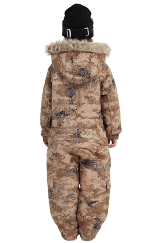 Image of Kids Girls Boys Waterproof Colorful One Piece Snowsuits Coveralls Ski Suits Jackets Winter Jumpsuits