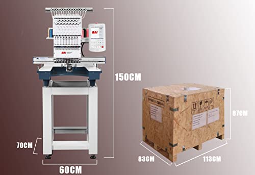 Bai Hat Embroidery Machine Computerized, Commercial Embroidery Machine For Clothing - Automatic 15 Needles Single Head With 13.7"X 19.6" Big Embroidery Area, Mirror 1501 #TOP2