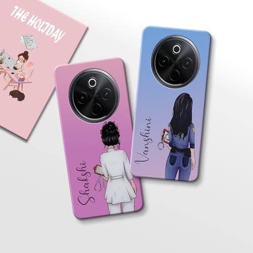 Image of COLORflow Back Cover Compatible with Vivo T4 5G / Y300 Pro 5G / iQOO Z10 5G | Professional Girl Color Customized Back Cover Compatible with Vivo T4 5G / Y300 Pro 5G / iQOO Z10 5G