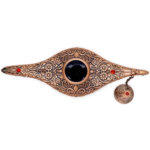 Aveson Classic Vintage Collectable Rare Legend Aladdin Magic Genie Costume Lamp Home Table Decoration & Gift, Red Bronze #TOP2