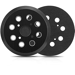 2 Pack 5" 8 Hole Hook & Loop Replacement Sander Pads Compatible with Ryobi Random Orbital Sander PCL406 RS240 RS280 RS280VS RS281VS RS290 P410, Replacement Backing Pad Parts # 030157001018