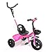 Produktbild BABY-PLUS Scoopie Trike 2in1 Dreirad mit Schubstange, Freilauf, Korb, und Gurt [Berry]