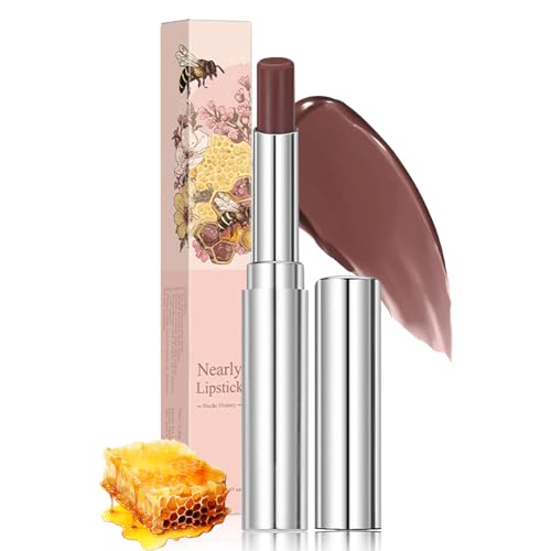 IFVGFB Honey Noir-Nude Honey Lipstick Moisturizing Lip Color Nourishing Lip Balm Natural Lip Care Long-Lasting Moisturization Non-Sticky (Nude)