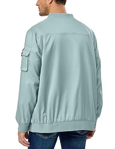 Image of Little Donkey Andy Men's Lightweight Bomber Jacket Causal Fashion Flight Windbreaker Fall Spring Outdoor Coat