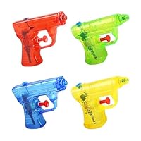 Gemdoit 4 Stück wasserpistole klein – Mini Wasserpistolen für Kinder, robuste Spielzeug Wasserpistolen für unbeschwerte Spiele, Kleine Bunte Spritzpistole Spielzeug für Garten, Strand & Pool Party