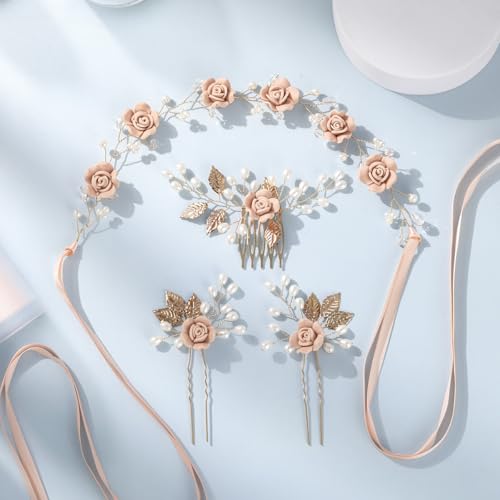 Accesorios de cabello para boda set 4 unidades miniatura 1
