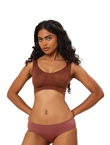 Image of Krvvy Low Waist Mid Coverage Seamless Bikini Panty for Women | Ultrasoft Underwear with 100% Cotton Gusset & Ventilation Holes