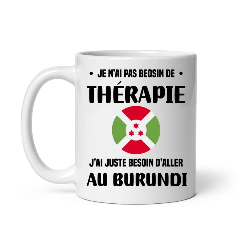 MugSmile Mug Burundi thérapie vacances départ voyage Tasse Burundi