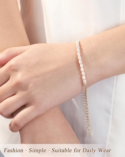 Tarsus Dainty Pearl Bracelet for Women, Gifts for Daughter/Daughter-in-Law, Birthday Christmas Mothers Day Valentines Day4