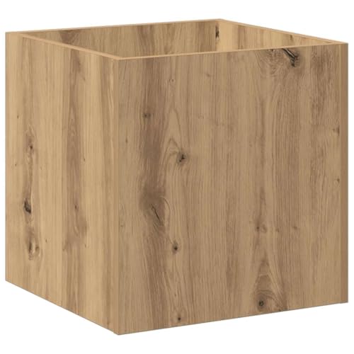 vidaXL Pflanzgefäß Artisan-Eiche 40x40x40 cm Holzwerkstoff, Blumenkasten, Pflanztopf, Pflanzkübel, Blumentopf, Pflanzkasten, Pflanzkasten quadratisch