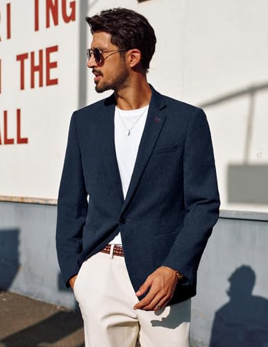 PJ PAUL JONES Mens Blazer Casual Sport Coats Lightweight One Button Suit Jacket for Summer3