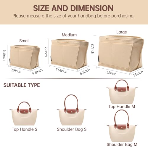 OPPOSHE Felt Purse Organizer Insert