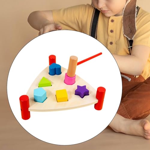 Juguete para clavar pilotes con martillo de madera para coordinar manos y ojos 4