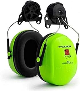 3M PELTOR Optime III Earmuffs, 34 dB, Hi-Viz, Helmet Mounted, H540P3E-475-GB