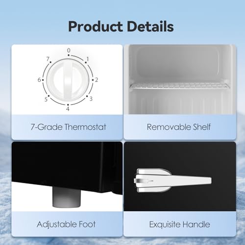 Lhriver ID-D6835-B Mini Freezer Compact Upright Freezer thumb #4