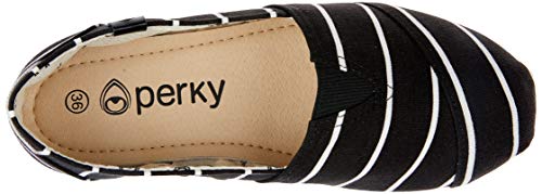 Alpargata Nilo Unissex Perky Shoes Bege Preto Listrado 41