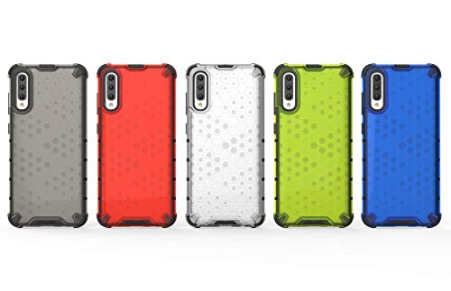 Image of Glasgow | for Samsung Galaxy A70s Honeycomb Pattern Back Case Cover for Samsung Galaxy A70s with 4 Bumper Corners and Military Grade Protection - Black