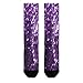 FekiLoot Beautiful Purple Glitter Compression Socks Cozy Soft Support Socks Fashion Breathable Knee High Tube Socks for Adult