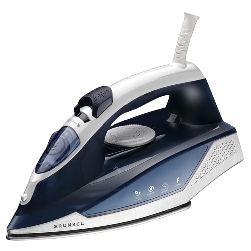 Grunkel - Plancha de Vapor 2200W con suela ultradeslizante non-stick - PL-22NS - 3 modos de uso, función antical y antigoteo y control de caudal de vapor - 2200W…