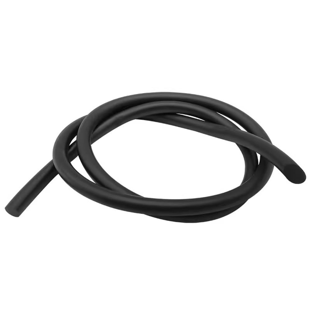Gohapy One Color Round Sealing Cord 1 Piece Soft Strip Black Elastic Nitrile Rubber, Sealing Round Solid Nbr Oil Resistance(2M*4Mm)