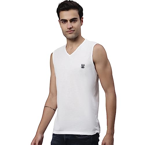 Image of Mack Jonney Regular Fit Cotton Solid Gym Vest for Men-V SL ANTHRA 01-P