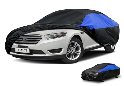 Image of GUNHYI Car Cover Custom Fit Taurus Waterproof All Weather, Lightweight Full Exterior Cover for Automobiles Outdoor Sun UV Rain Dust Snow Wind Protection.