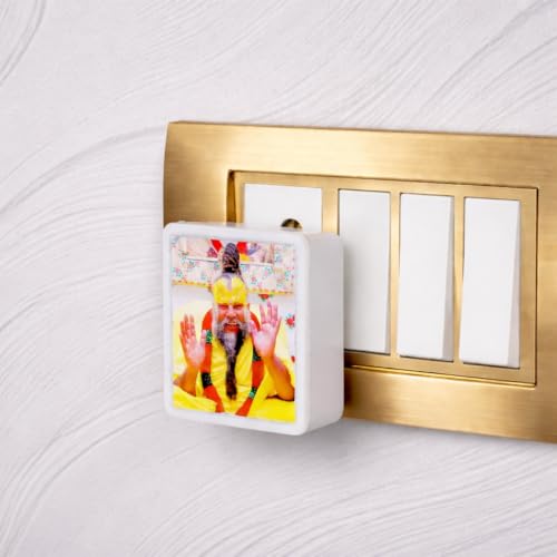 Image of Divine Blessings Shri Premanand Ji Maharaj Plug-in LED Night Light - Premium Spiritual Lamp for Home Decor, Daily Darshan & Gifting, Spreads Peace, Positivity & Devotion
