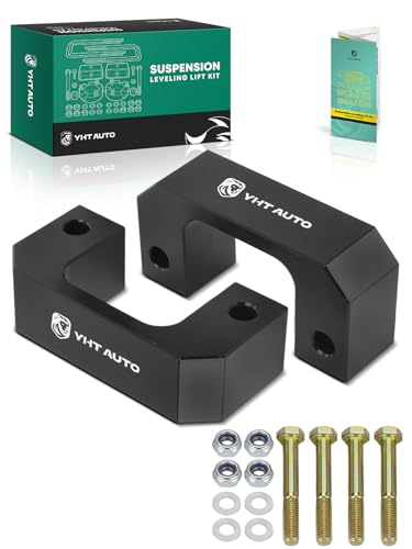 Image of YHTAUTO 2.5 Inch Front Leveling Lift Kit for Chevrolet, GMC | Compatible with 2007-2024 Silverado 1500 & Sierra & Tahoe, RWD /4WD | Raise the Front By 2.5 Inch, w /Hardware Kit, Set of 2