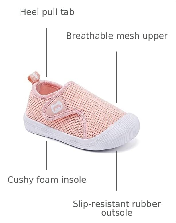 Image of BMCiTYBM Baby Shoes Infant Boy Girl First Walker Shoes Toddler Walking Shoes Lightweight Non-Slip Sneakers for 6 9 12 18 24 Months