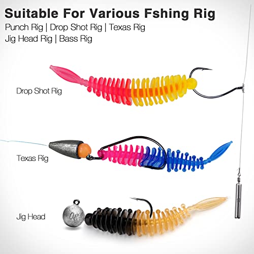 QualyQualy Leurres de pêche en caoutchouc - Pour pêche à la truite, sandre et perche - Image 5