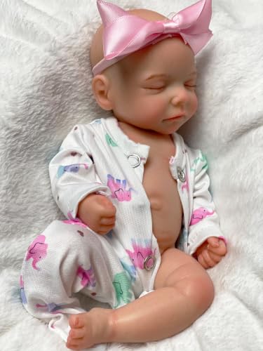 Muñeca de silicona realista de 10 pulgadas para bebé miniatura 3