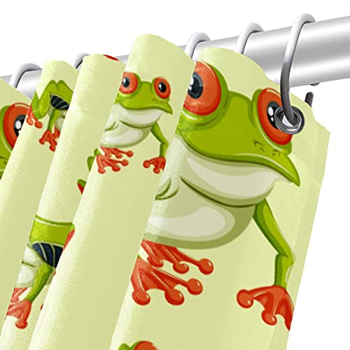 Rideau de douche grenouille pour une salle de bain tropicale et fun