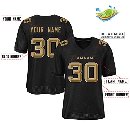 Custom Football Jersey For Men/Women/Youth,Mesh Athletic Football Shirts Personalize Stitched Team Name Number #TOP1