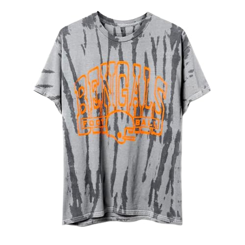 Junk Food Clothing Cincinnati Bengals Tie Dye Short Sleeve Tee - Large