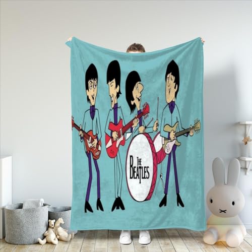 Couverture en Flanelle Imprimée en 3D The Beatles Couverture Polaire Automne et Hiver Couverture Confortable Moelleuse Douce et Chaude Couvertures en Peluche Canapé-Lit Couverture de Canapé 100x130cm - Les Beatles, Paul McCartney, John Lennon, RIngo Starr, George Harrison Couverture en Flanelle Imprimée en 3D The Beatles Couverture Polaire Automne et Hiver Couverture Confortable Moelleuse Douce et Chaude Couvertures en Peluche Canapé-Lit Couverture de Canapé 100x130cm