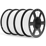 ELEGOO PLA+ Filament 1.75mm White 4KG, High Toughness PLA Plus 3D Printer Filament Dimensional Accuracy +/- 0.02mm, 4pcs 1kg Spool(2.2lbs) Fits for Most FDM 3D Printers