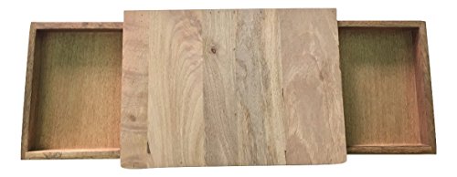 Bois Art Cutting Board with 2 Containers on Each Side...