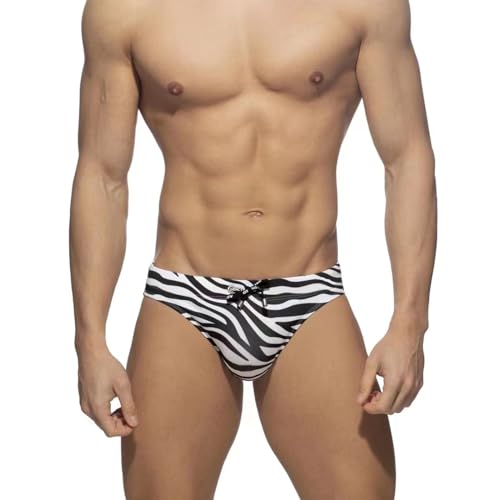 Men's Bikini Swimwear Sexy Low Rise Swimming Briefs with Adjustable Drawstring3