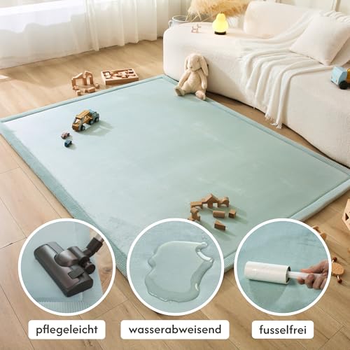 Wolkenweiche Spielmatte Baby 200x150x2,5cm, grün Tatami Matte – Ansicht 4