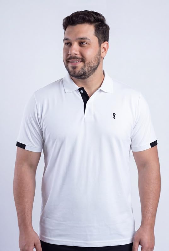 Image of EPPE Men's Plus Size Polo T-Shirt |Regular Fit, Stretchable Micropolyester Half Sleeve T-Shirt for Men|Casual & Sports Wear