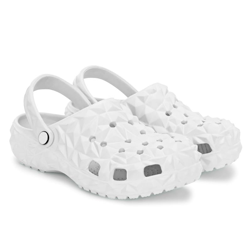 Women's EVA Clogs with Geometric Textured Design – Lightweight Waterproof Slip-On Sandals with Heel Strap for Indoor Outdoor Use-image-32