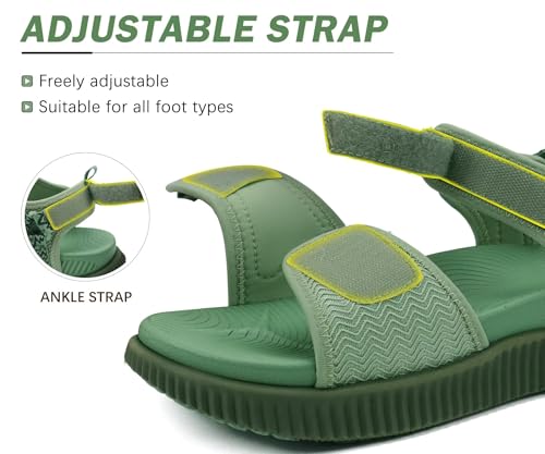 Image of KuaiLu Womens Orthopedic Recovery Walking Arch Support Sandals Cushion Foam | Ladies Sport Thick Athletic Outdoor Hiking Water Sandles Adjustable Strap Sandals with Comfortable Plantar Fasciitis