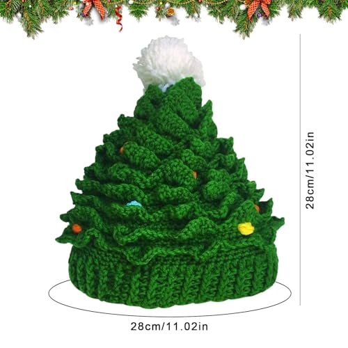 gorros verdes do Natal, gorro unissex do inverno do Natal,Chapéus de inverno Chapéu de Papai Noel -