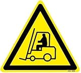 flurförderfahrzeuge englisch  Warnschild - FLURFÖRDERFAHRZEUGE - 308806 - Schenkellänge 22cm - Kunststoffschild