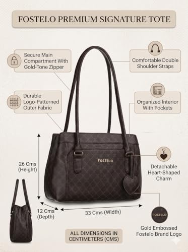 Image of Fostelo Women's Felisa Satchel Tote Handbag for Women | Ladies Purse | Stylish Shoulder Bag | Gift For Women