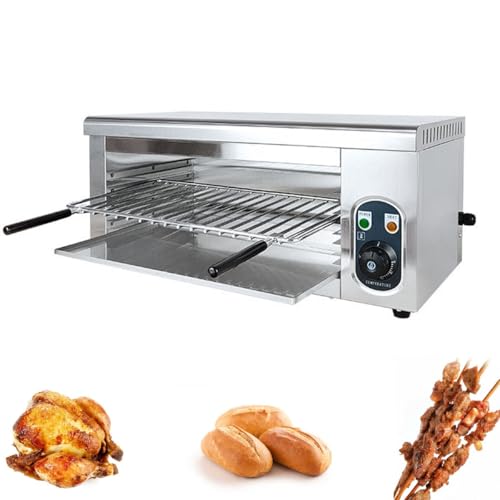 RIEONA Salamandra de encimera, Parrilla eléctrica for derretir Queso, Horno salamandra de Pared for Cocina Comercial doméstica for derretir Queso, tostar sándwiches y Asar filetes(220V)