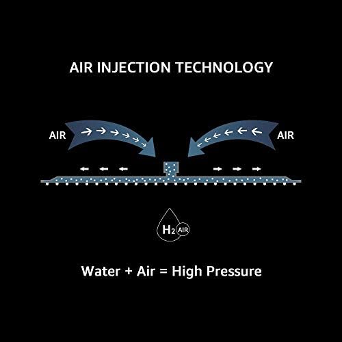 IRIBER Matte Black Shower Set with 10 Inch High Pressure Rain Shower Head and Handheld and Shower Faucet Mixer Valve Modern Shower System Including Pressure Balance Valve Shower Trim Kit for Bathroom