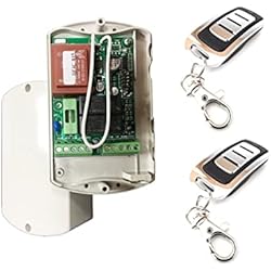 Motores Persianas Garaje Enrollables Precio INSTALMATIC Cuadro de control CMR, central de maniobras para motores a 220v de puertas enrollables y persianas, con receptor de radio multimarca incorporado, con 2 mandos a distancia rolling code TX4.