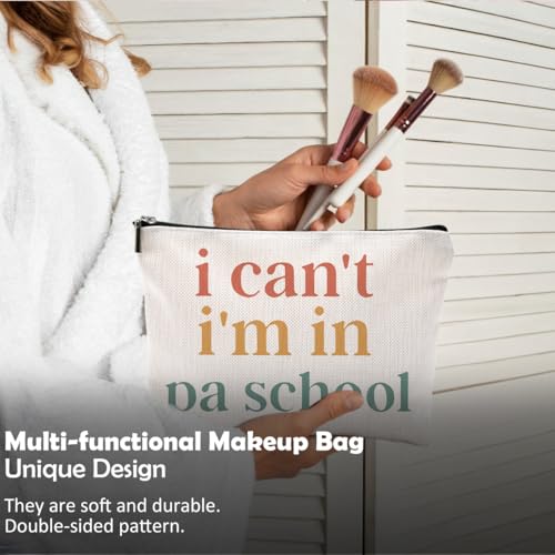 Physician Assistant Gifts for Women, Physician Assistant Makeup Bag, Physician Assistant PA Week Gifts, Medical Assistant Gifts, I Can't I'm in PA School Funny Cosmetic Bag Toiletry Bag4