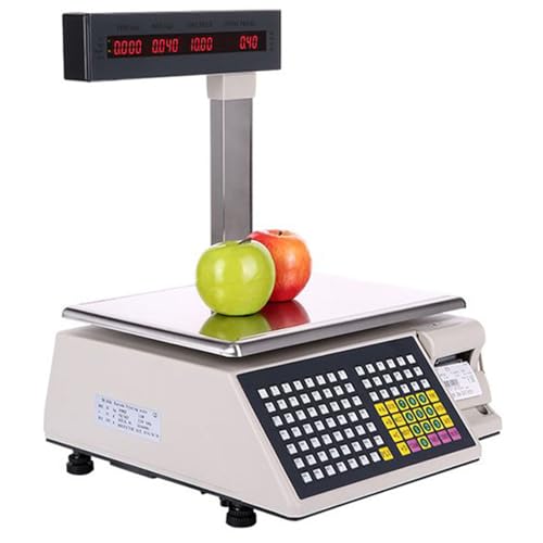 Báscula digital con impresora para supermercado 15kg/5g miniatura 1